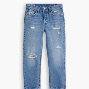 Classic Blue Distressed Women Jeans